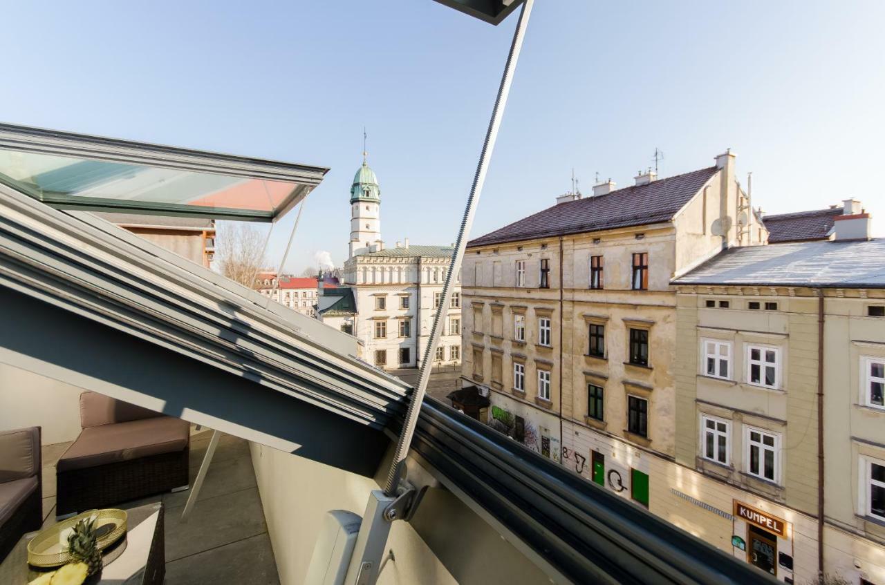 Kazimierz Penthouse With Private Terrace Apartment Krakow Bagian luar foto