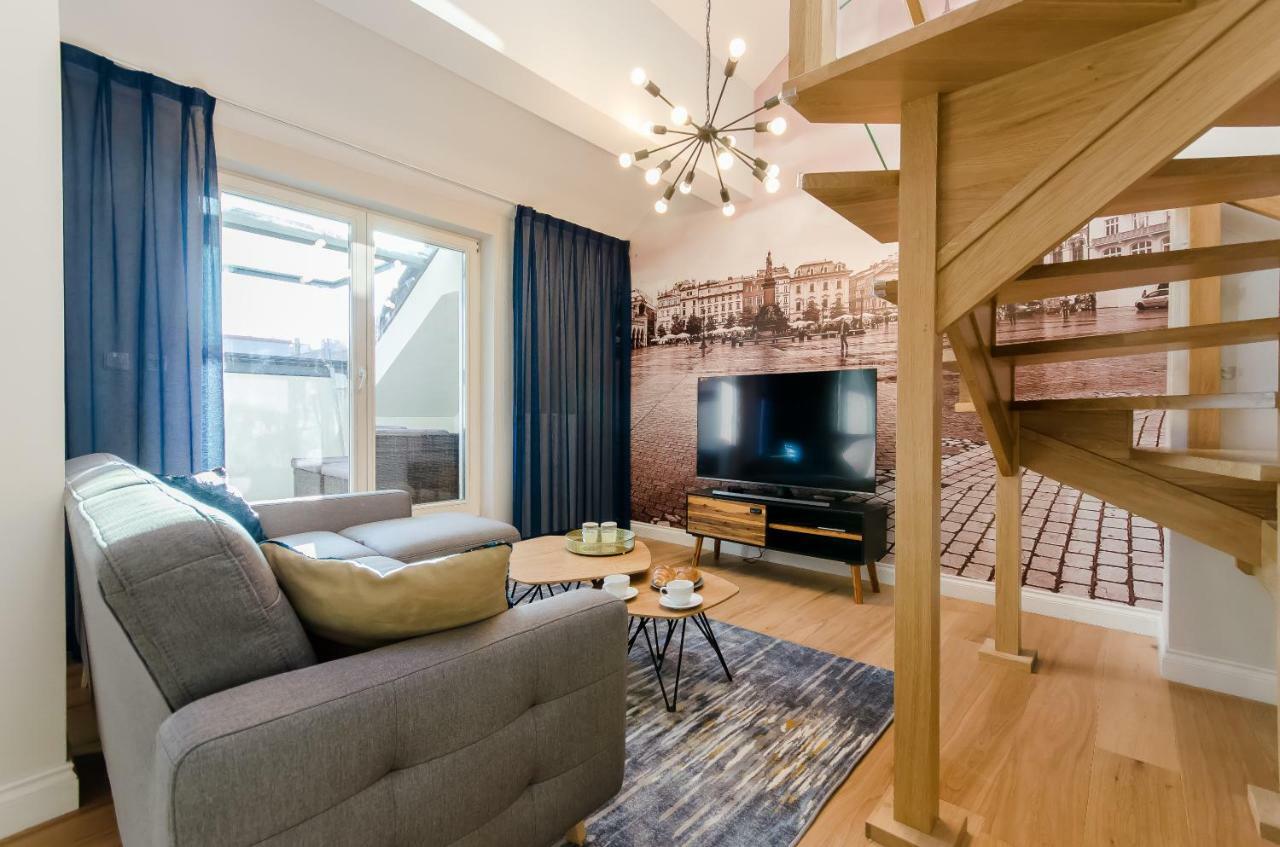 Kazimierz Penthouse With Private Terrace Apartment Krakow Bagian luar foto